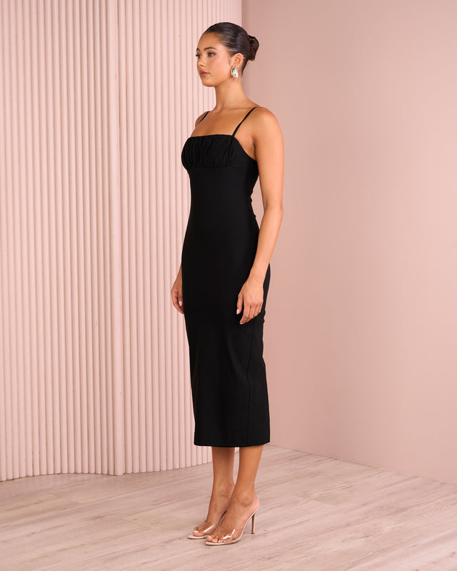 Psyche Ruched Bust Midi Dress