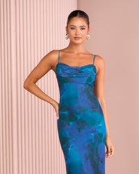 Maverick Cowl Neck Mesh Dress