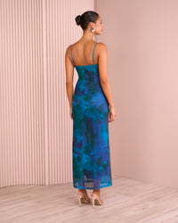Maverick Cowl Neck Mesh Dress