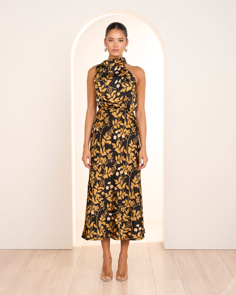 Sally Satin Midi Dress