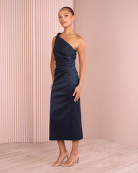 Cadie One Shoulder Midi Dress