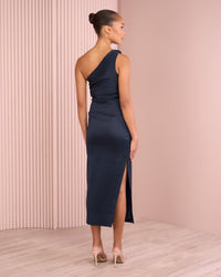 Cadie One Shoulder Midi Dress