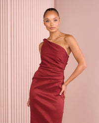 Cadie One Shoulder Midi Dress
