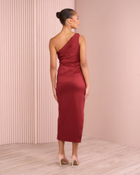 Cadie One Shoulder Midi Dress