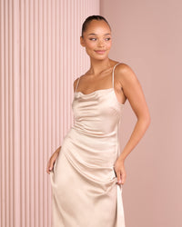 Vlora Bias Cut Satin Dress
