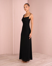 Umah Cowl Neck Mesh Dress