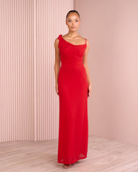 Umah Cowl Neck Mesh Dress