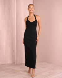 Gal Halter Neck Maxi Dress