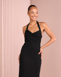 Gal Halter Neck Maxi Dress