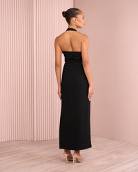 Gal Halter Neck Maxi Dress