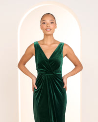 Elsie Sleeveless Velvet Gown
