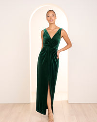 Elsie Sleeveless Velvet Gown