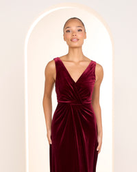 Elsie Sleeveless Velvet Gown