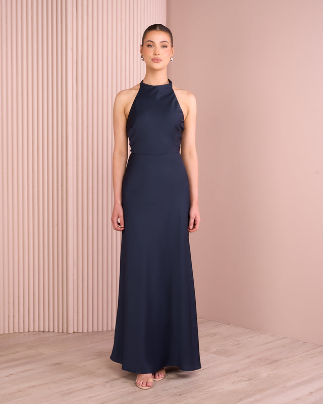 Xandrine High Neck Maxi Dress