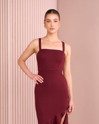 Vee Lace Up Back Maxi Dress