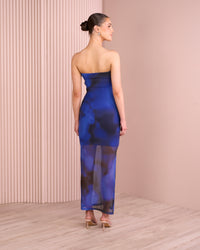Abby Strapless Mesh Maxi Dress
