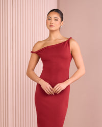 Xena Asymmetric Neck Dress