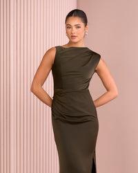 Gentille High Neck Maxi Dress