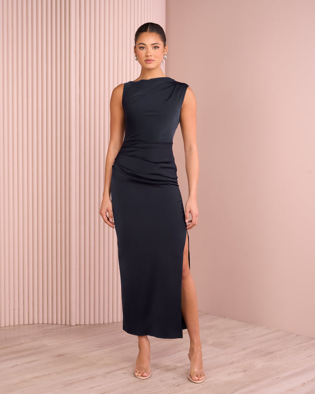 Gentille High Neck Maxi Dress