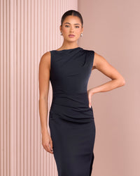 Gentille High Neck Maxi Dress