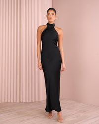 Jean High Neck Gown