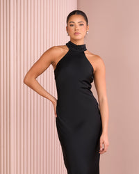 Jean High Neck Gown