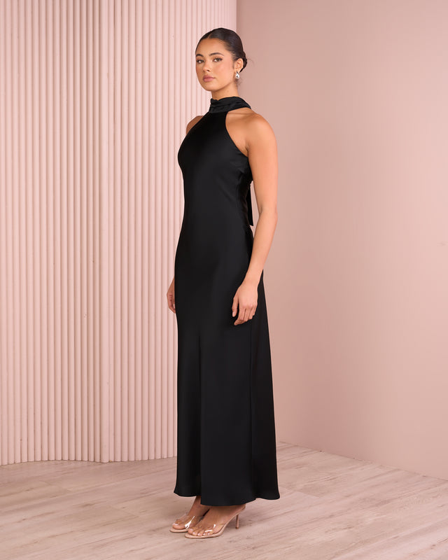 Jean High Neck Gown