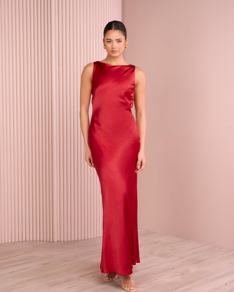 Yira Low Back Satin Gown