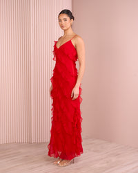 Pearlene Ruffle Maxi Dress