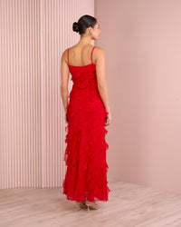 Pearlene Ruffle Maxi Dress