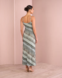 Brooke Printed Mesh Maxi Dress