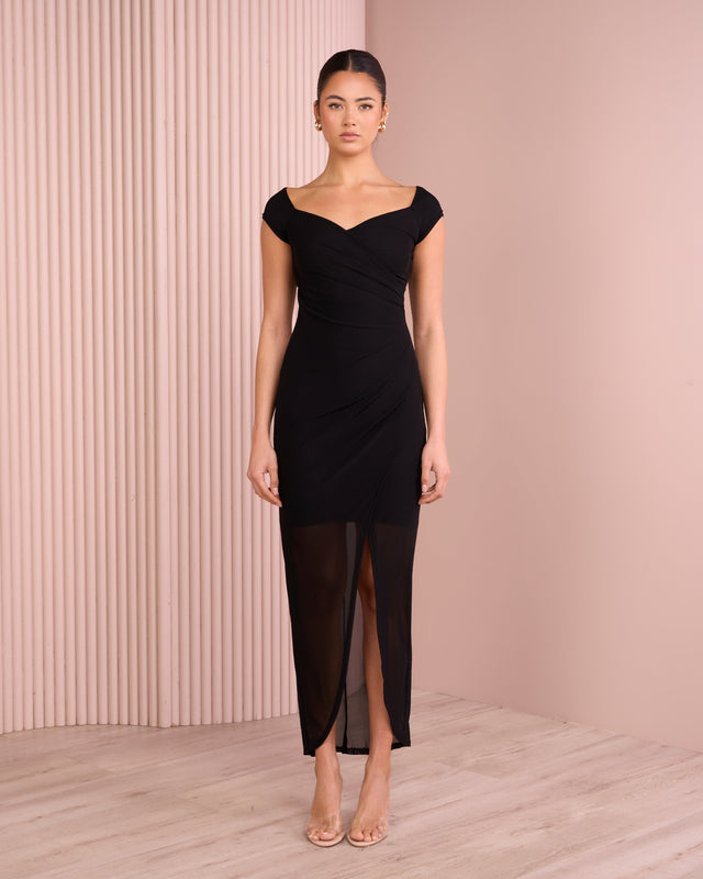 Elsy Off Shoulder Mesh Dress