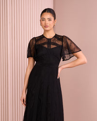 Lori Flutter Sleeve Maxi Dress