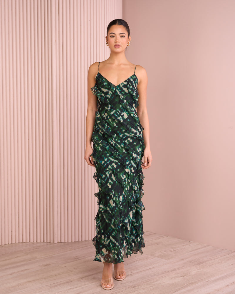 Zilla Ruffle Maxi Dress