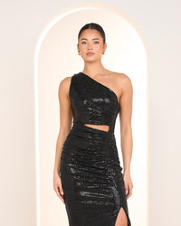 Fran One Shoulder Drape Maxi