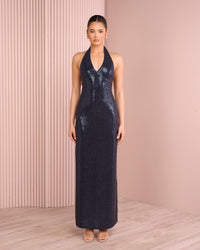 Zaniah Halter Low Back Gown