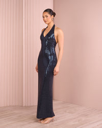 Zaniah Halter Low Back Gown