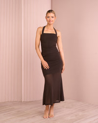 Logan Halter Neck Maxi Dress