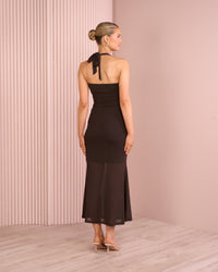 Logan Halter Neck Maxi Dress