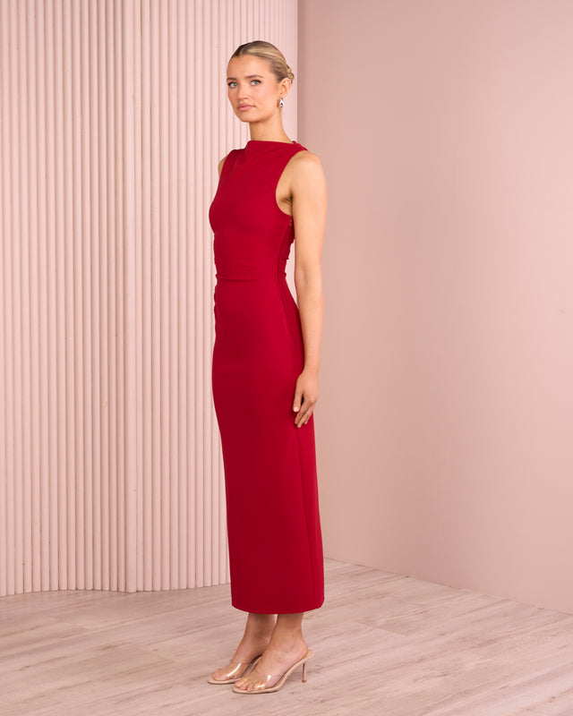 Jance Ruched Maxi Dress