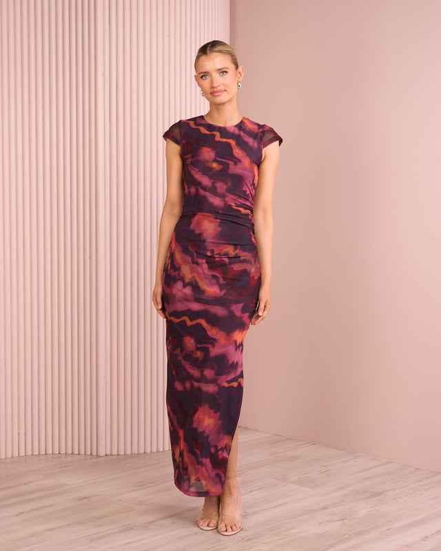 Jovie Short Sleeve Mesh Dress