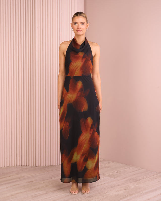Gloria Halter Maxi Dress