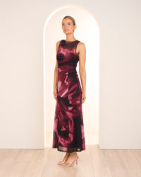 Malika Sheer Mesh Maxi Dress