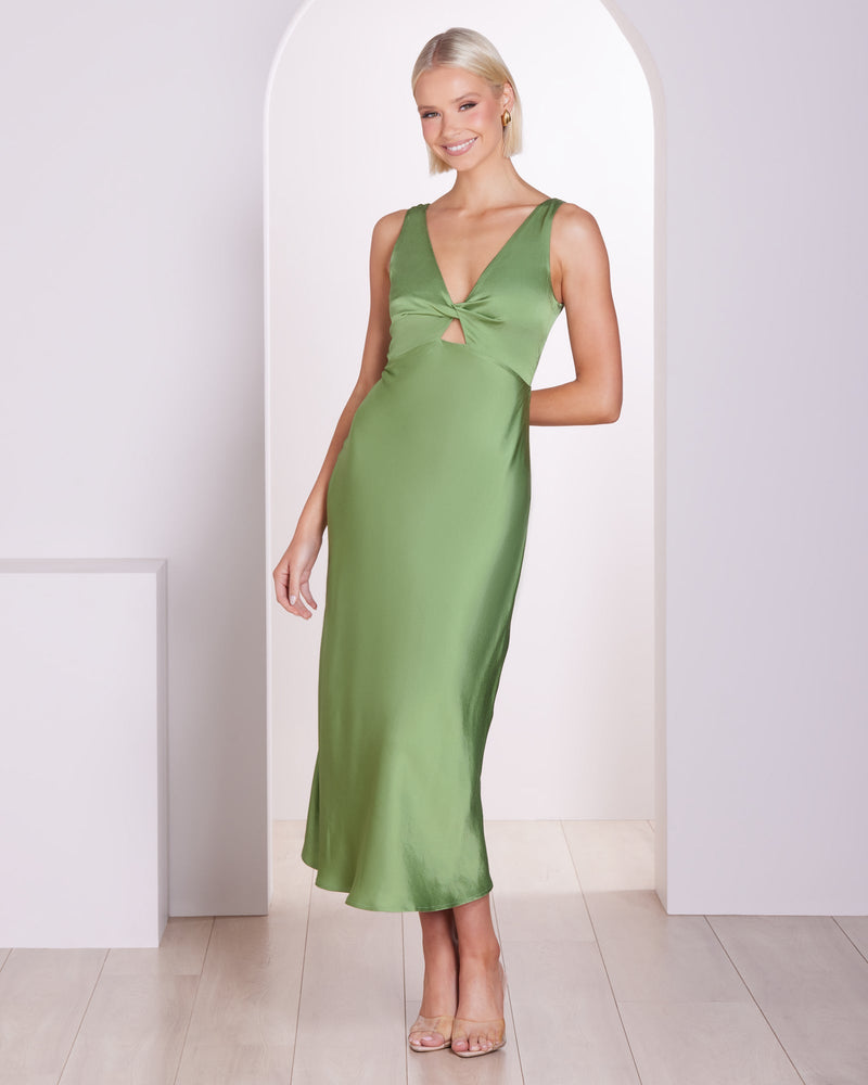 Jayla Twist Front Midi Dress Pilgrim Clothing Outlet Jayla Twist Front Midi Dress Pilgrim Clothing Outlet