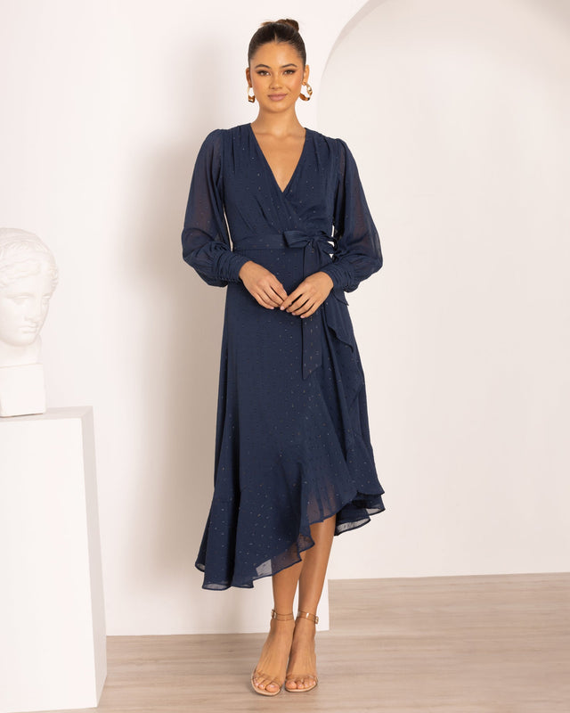 Adaline Wrap Midi Dress