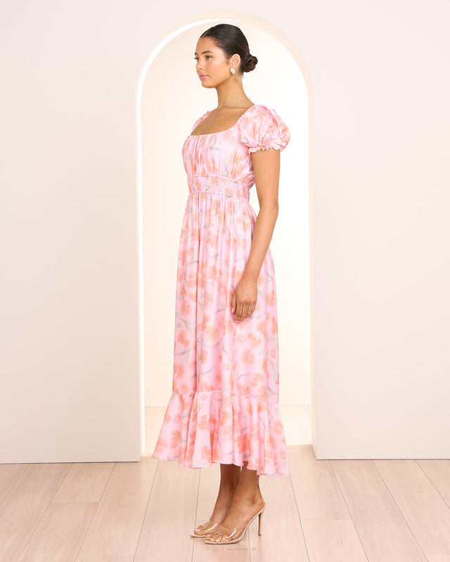 Ulla Puff Sleeve Midi Dress