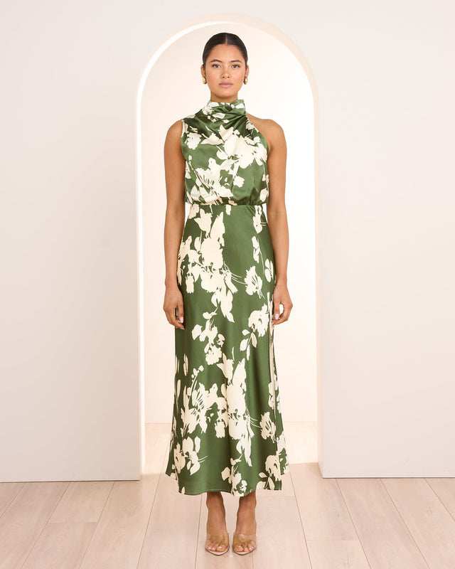 Nissa Satin Midi Dress