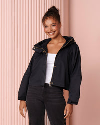 Elliana Cropped Hooded Jacket
