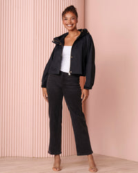 Elliana Cropped Hooded Jacket