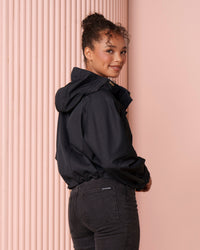 Elliana Cropped Hooded Jacket
